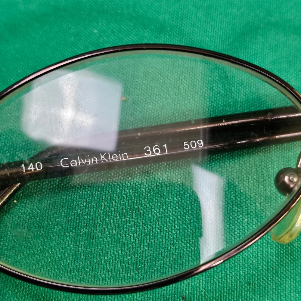 Calvin Klein CK 140 509 361 Brown Full Rim Metal Eyeglasses Frames Made In Italy